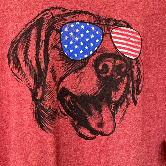 Graphic T-Shirt with a Dog and Sunglasses Size 3XL - Picture 2 of 4